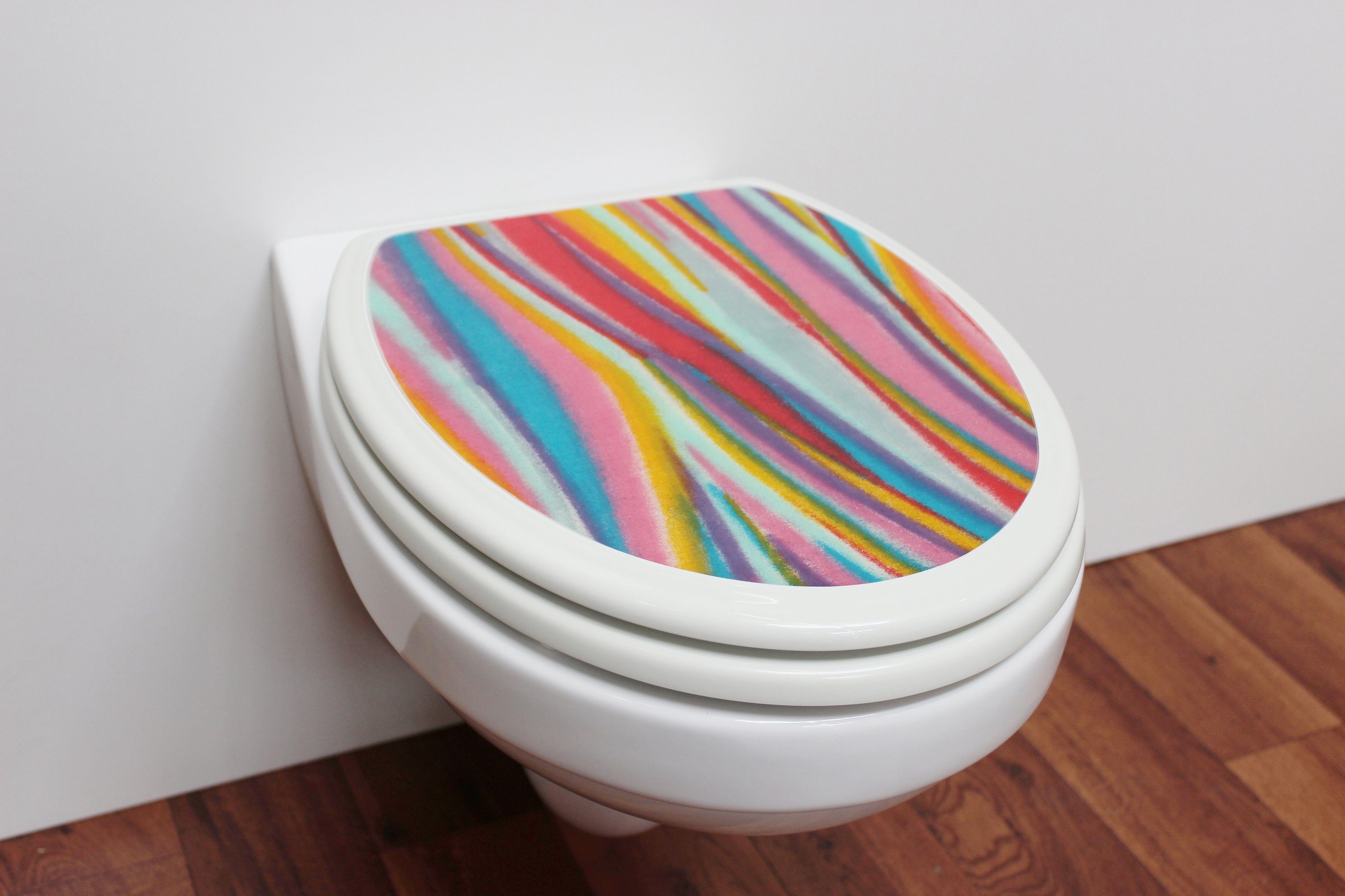 ADOB WC-Sitz Streifen, mit messingverchromten Scharnieren