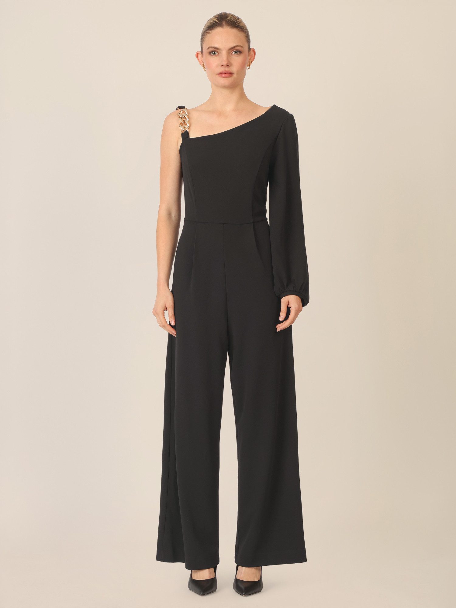 Apart Jumpsuit mit One-Shoulder-Design und Gliederträger