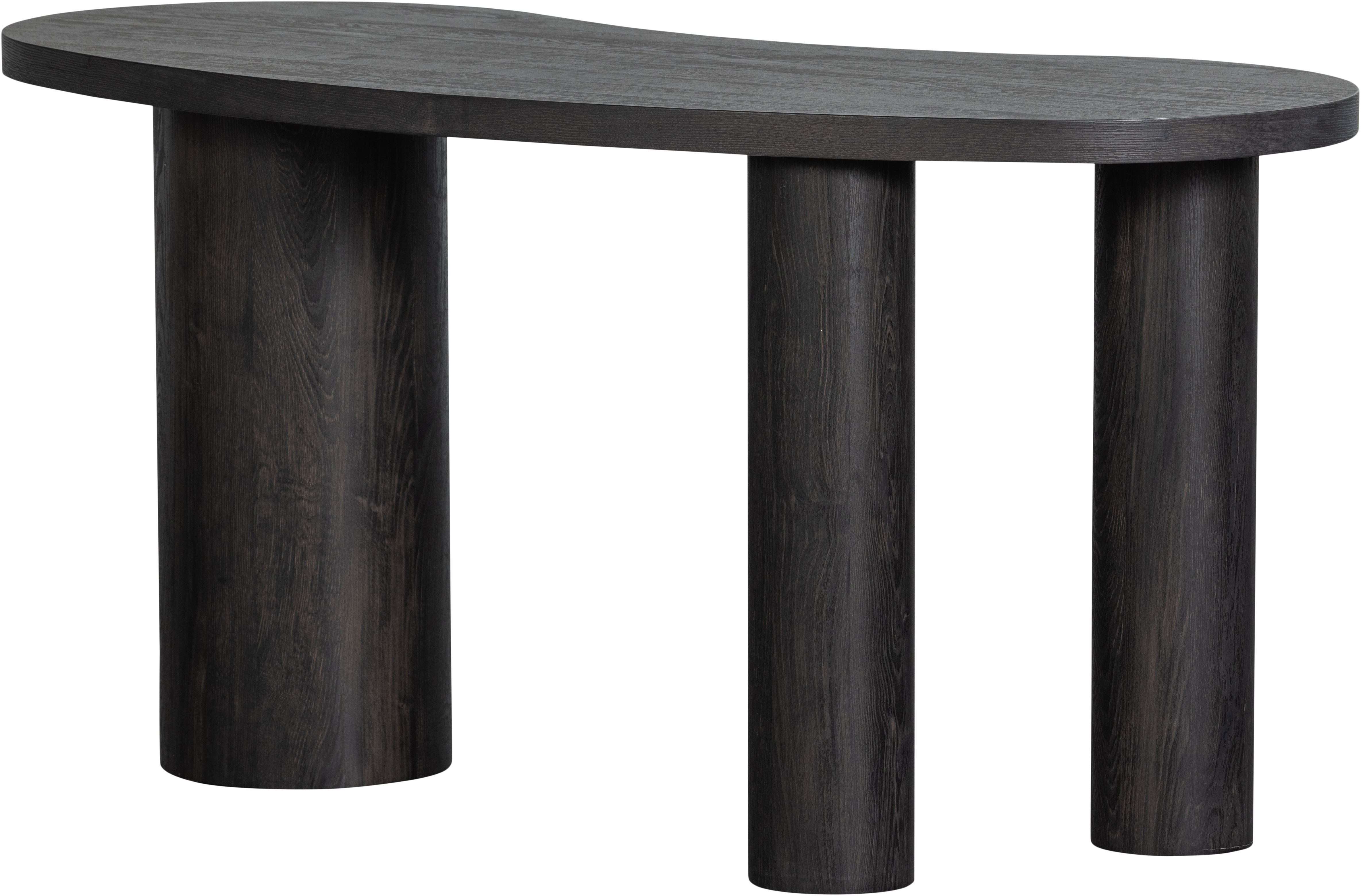 WOOOD Schreibtisch Maan aus MDF mit 3D-Papierbelag, organische Form 150x70x75 cm, Tragkraft 100 kg, einfach zu montieren, sichtbare Maserung – Bild 3 von 5