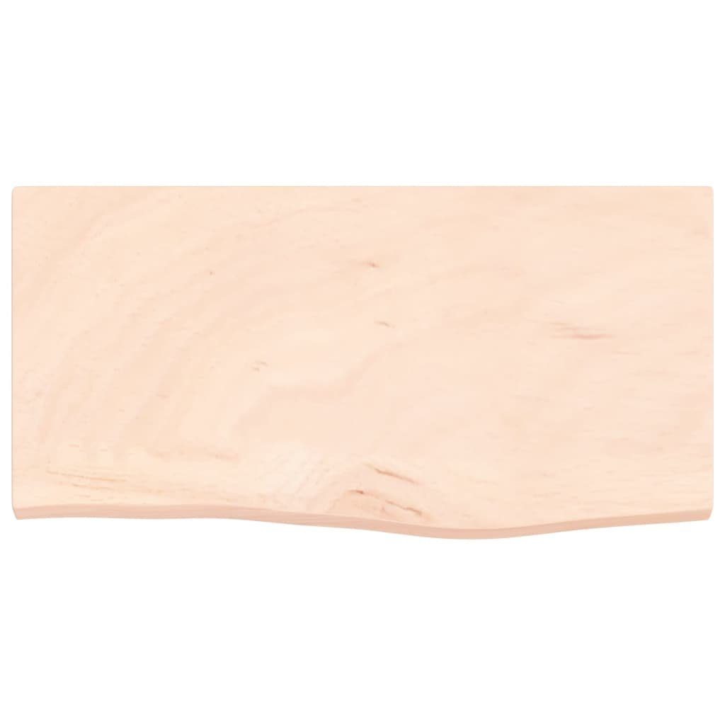 Wandregal furnicato Eiche Massivholz Unbehandelt 60x30x(2-4) cm