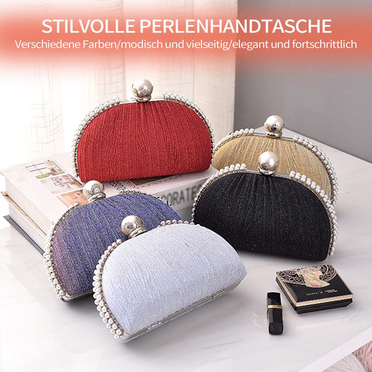 Refttenw Abendtasche Damen Glitzer Clutch mit günstig online kaufen