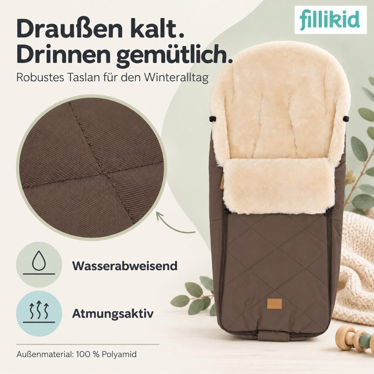 Fillikid Fußsack Winterfußsack Comfort Exclusiv – Bild 4 von 5