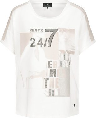 Monari T-Shirt Print-Shirt mit Glitzerschrift