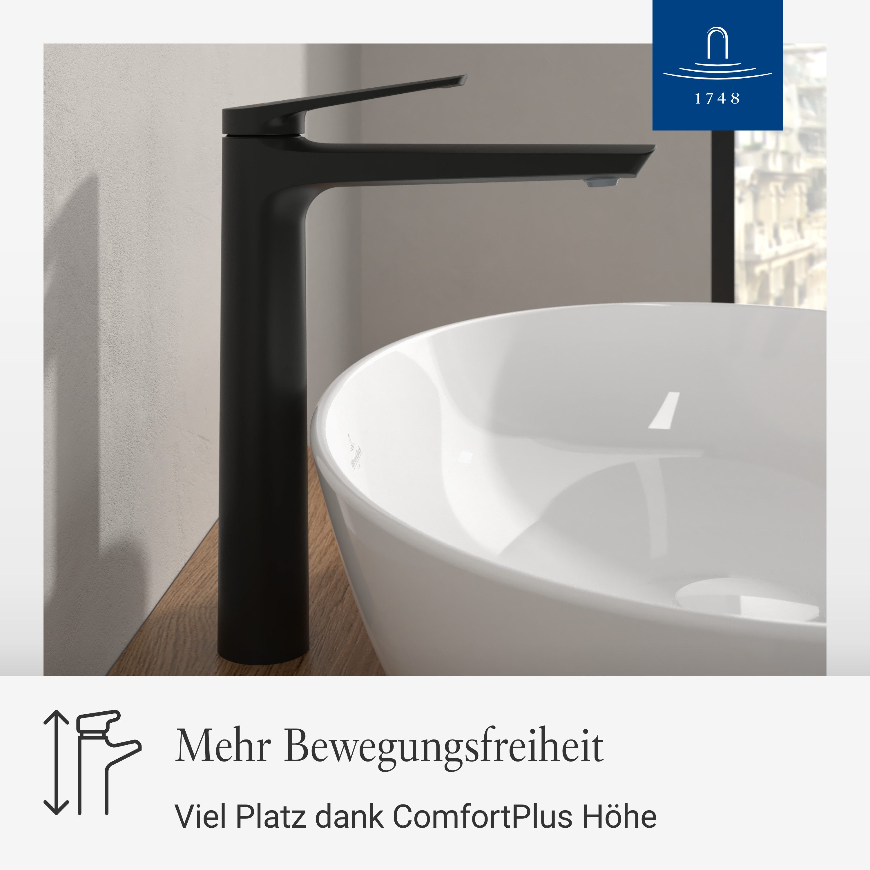 Villeroy & Boch Waschtischarmatur ohne Ablaufgarnitur, Wasserhahn Bad mit K günstig online kaufen