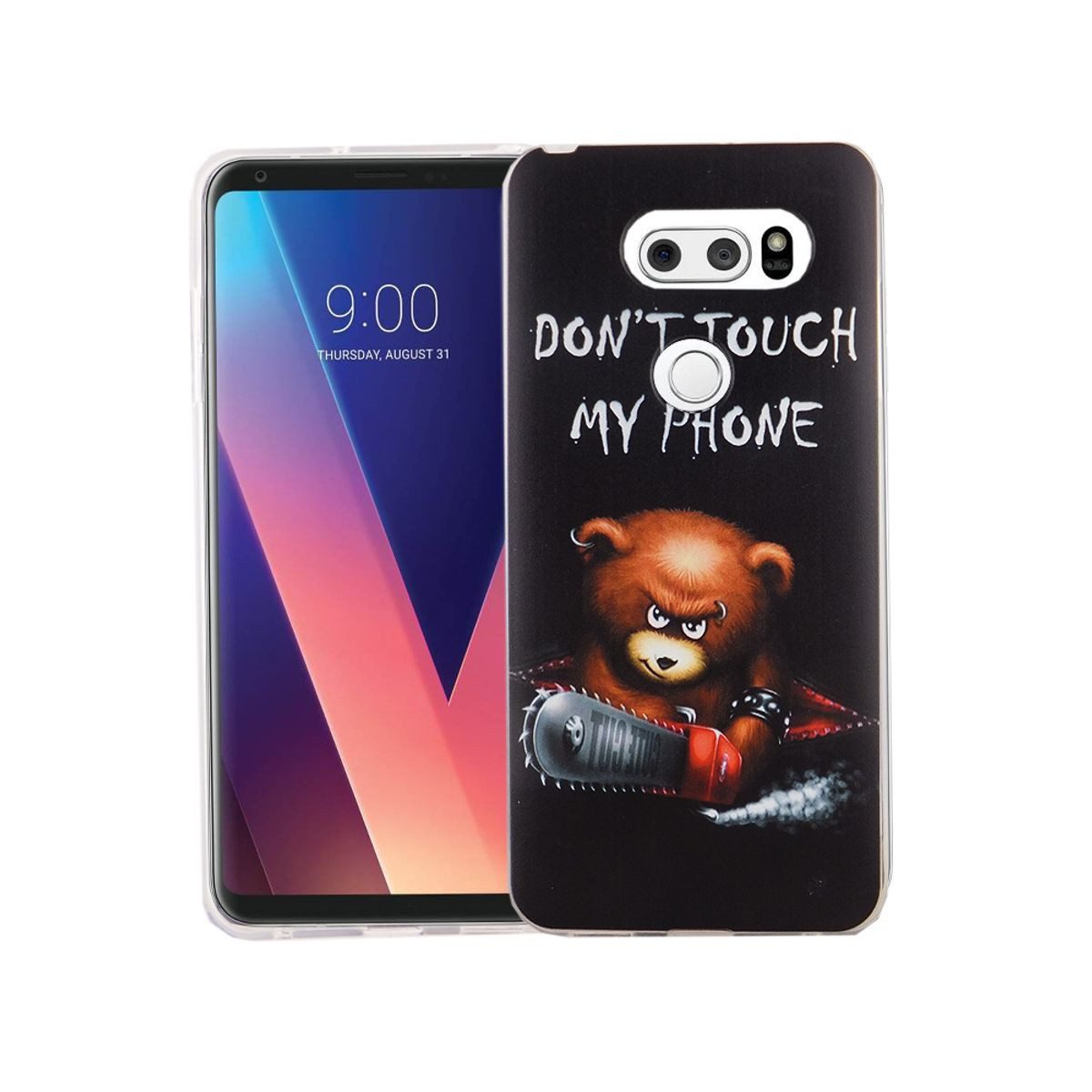 König Design Handyhülle LG V30, LG V30 Handyhülle Bumper Backcover Schwarz