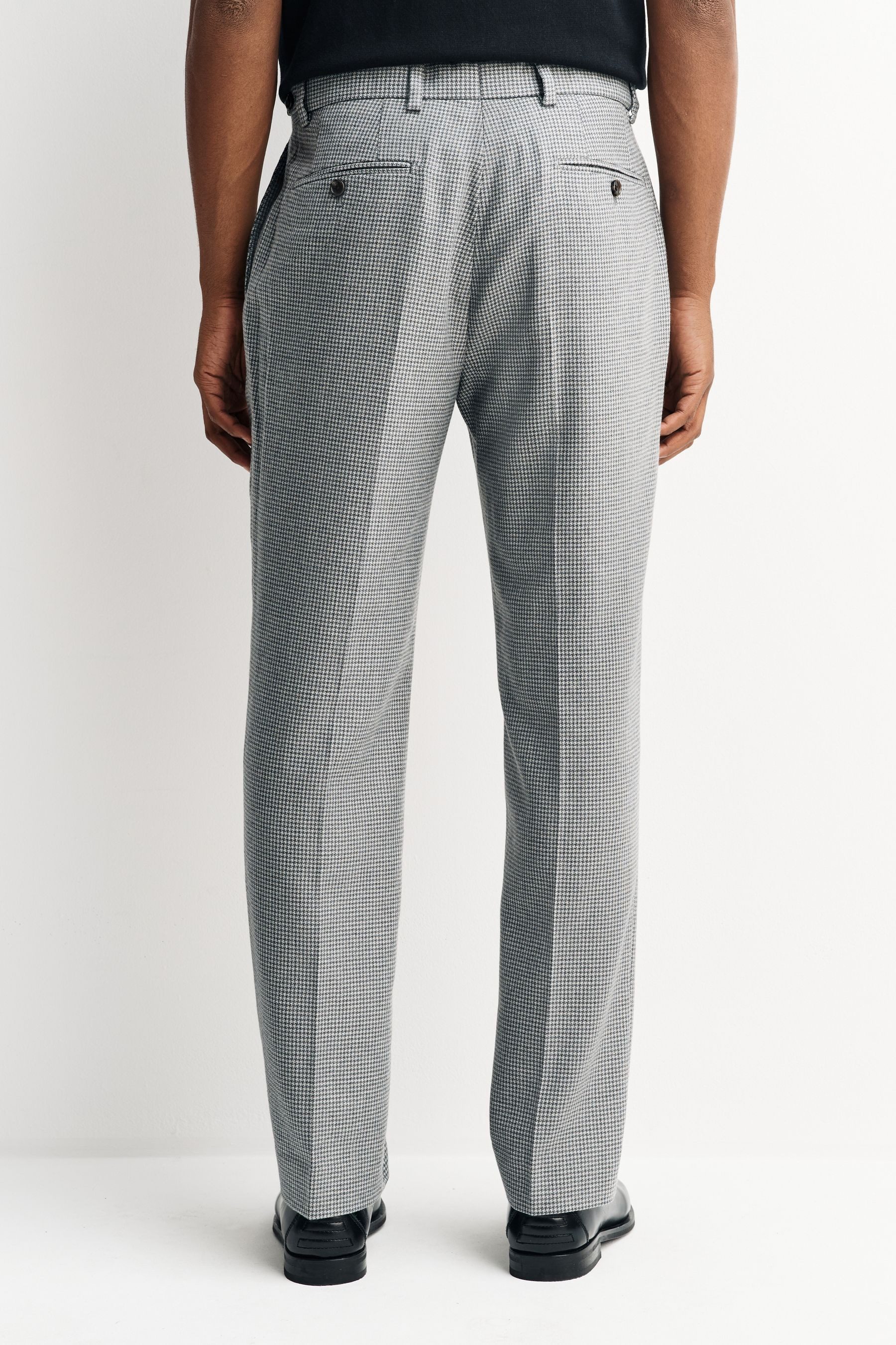 Next Anzughose Tailored Fit Anzughose mit Hahnentrittmuster (1-tlg)