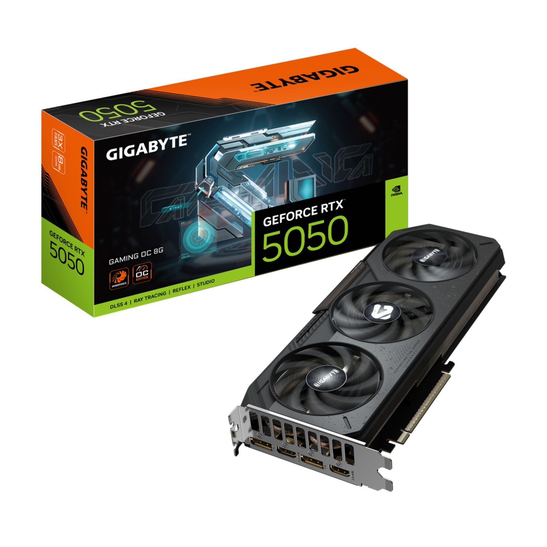 Gigabyte GeForce RTX 5050 GAMING OC 8G Grafikkarte - 8GB GDDR6, 128bit, PCI-E 5 Grafikkarte