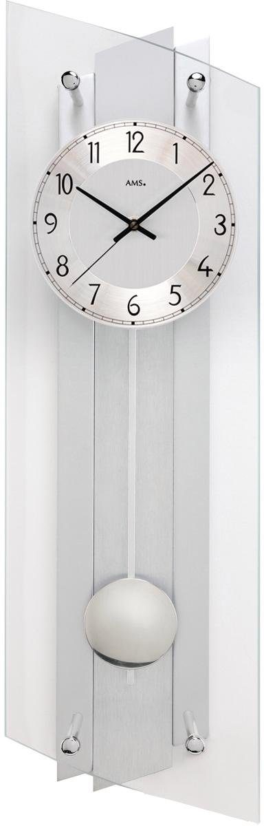AMS Funk-Pendelwanduhr F5261 (Quarzuhr,Holzgehäuse,Esszimmer,Wohnzimmer) günstig online kaufen