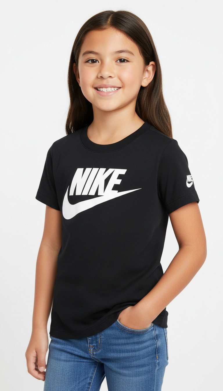Nike Sportswear T-Shirt für Kinder, aus Baumwolle und Polyester, pflegeleicht