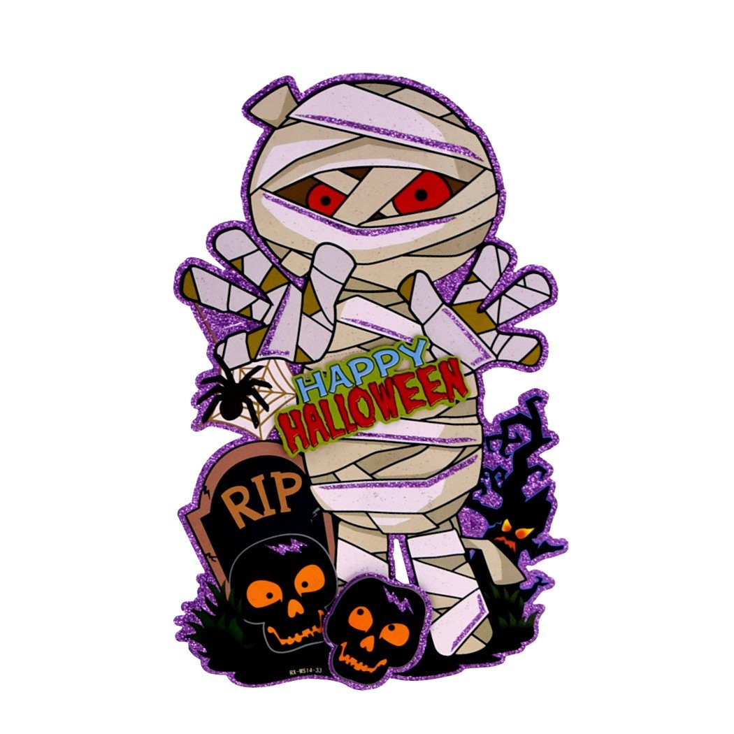 Dekoobjekt Happy Halloween - Papier/Pappe Dekoration - Mumie (43x30cm)