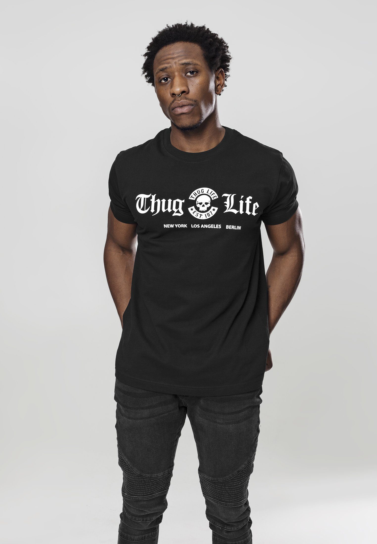MisterTee T-Shirt Herren Thug (1-tlg) Tee Cities Life