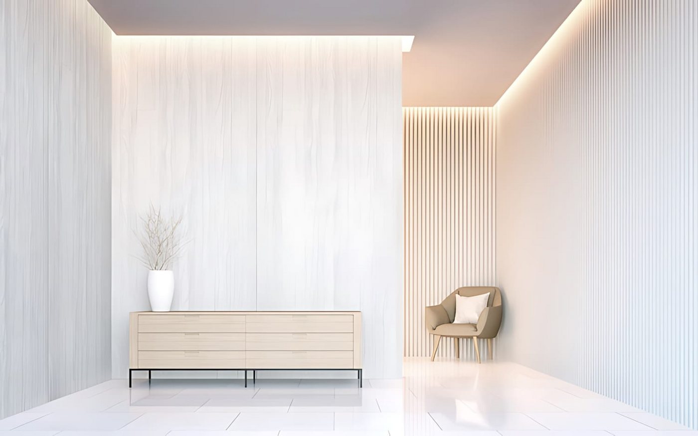 Thumbnail - Wallface Wandpaneel 24950 Wandverkleidung mit Natur Dekor matt weiß 2,6 m2, BxL: 100x260 cm, 2.6 qm, (Dekorpaneel, Wandv...