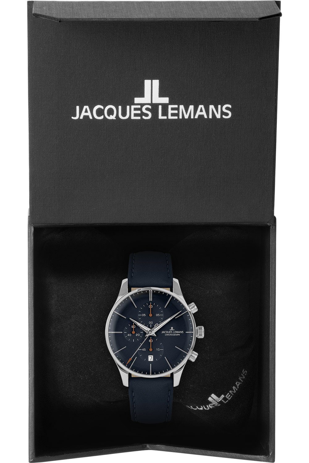 Quarzuhr London Chronograph Blau Lemans Jacques