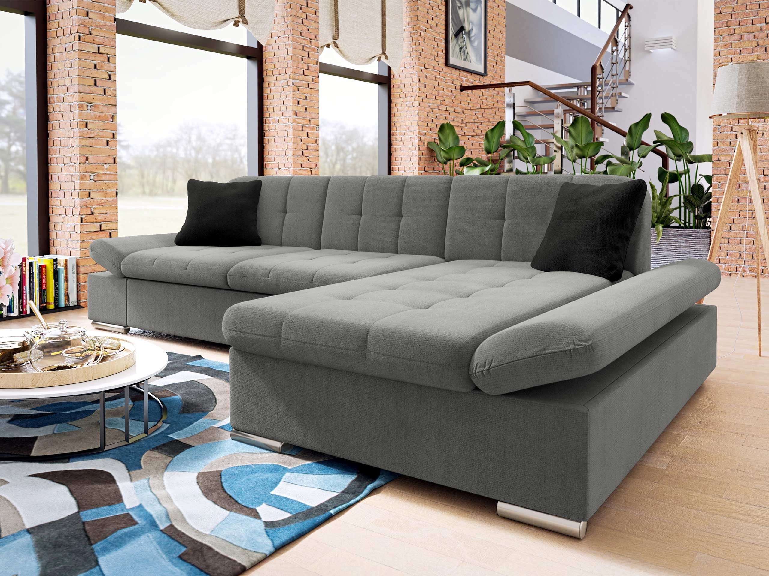 MIRJAN24 Ecksofa Malwi, mit Schlaffunktion und Bettkasten, mit Regulierbare Armlehnen, L-Form