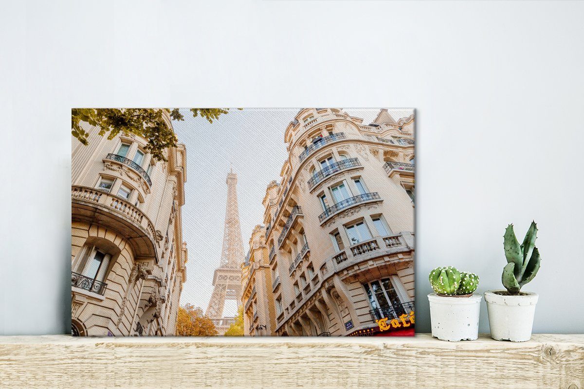 OneMillionCanvasses® Leinwandbild Frankreich - Eiffelturm - Paris, Fotodruck (1 St), Leinwand Bilder Klein, Wand Dekoration Aesthetic 30x20 cm – Bild 2 von 5