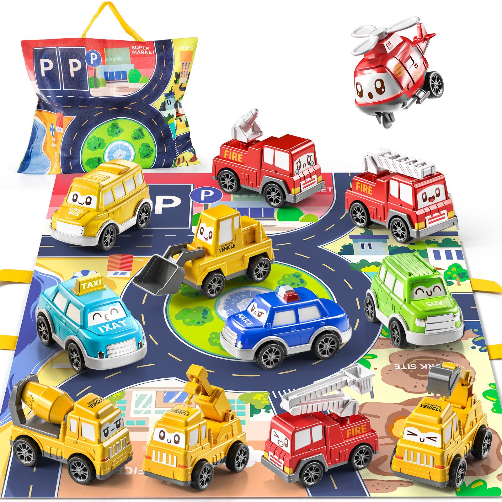 TEMI Spielzeug-Auto Auto Spielzeug Fahrzeugspielset mit günstig online kaufen