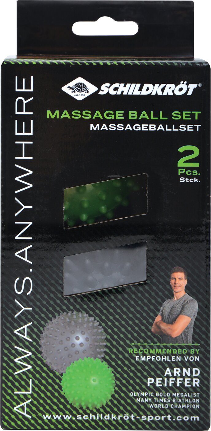 Physioball MASSAGE BÄLLE im 2er Set (green-grey) Keine Farbe