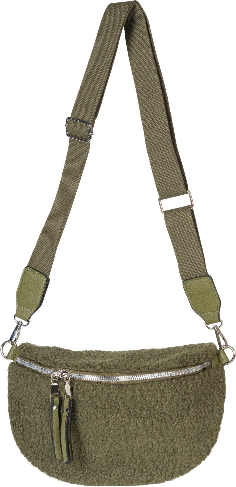 styleBREAKER Umhängetasche Teddyfell Halbmond Crossbody Bag (1-tlg)