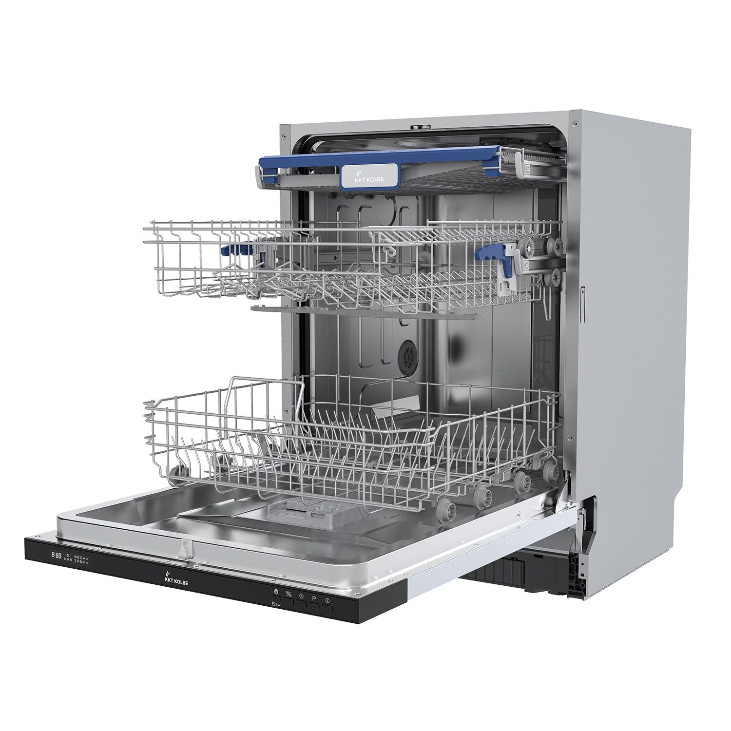 KKT KOLBE vollintegrierbarer Geschirrspüler DW615VI, 10 l, 14 Maßgedecke, 60cm / Edelstahl / AquaStop / 8 Programme / 14 Maßgedecke