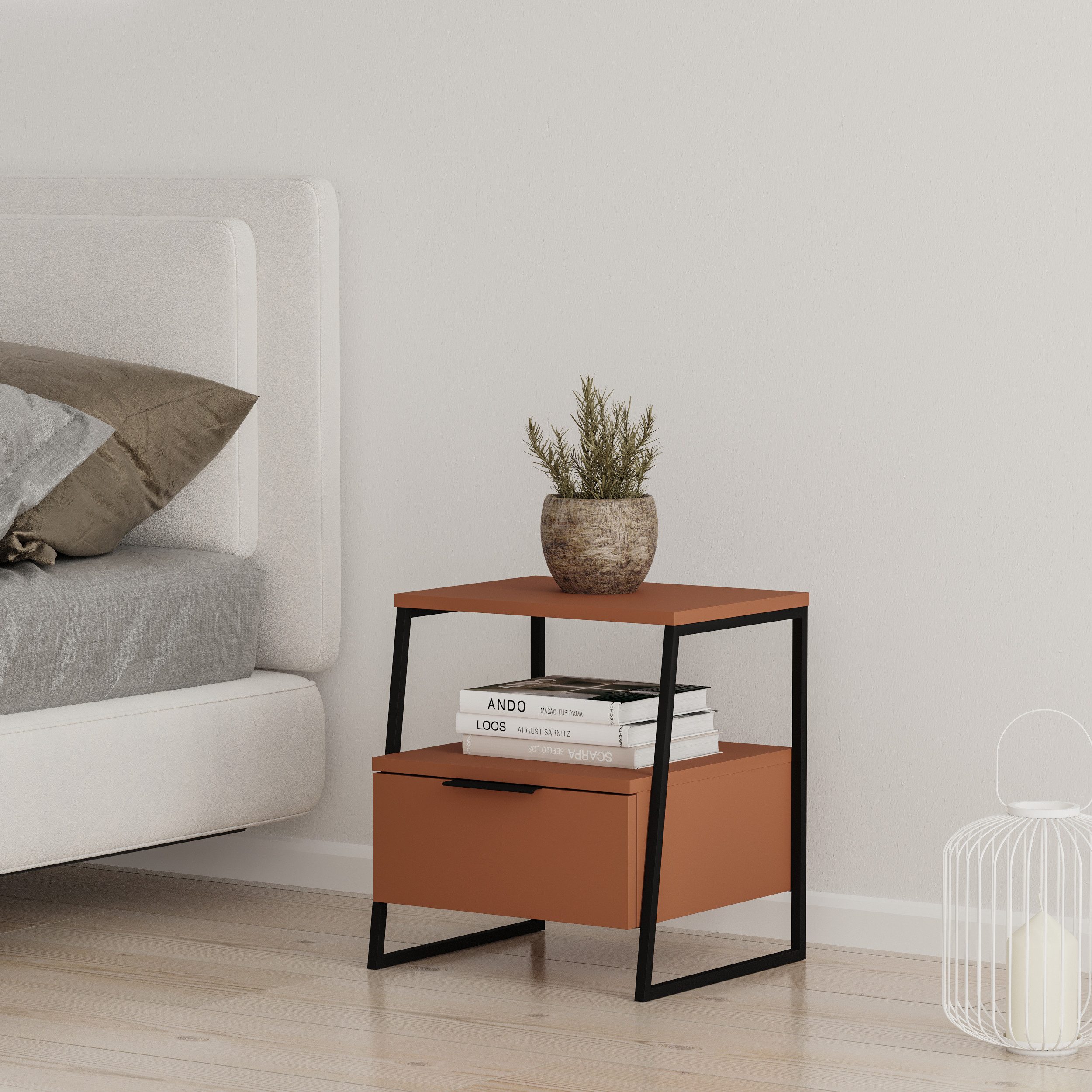 Decortie Nachttisch Pal mit Schubladen Kommode 45 x 40 x 50 cm (1 Kommode), günstig online kaufen