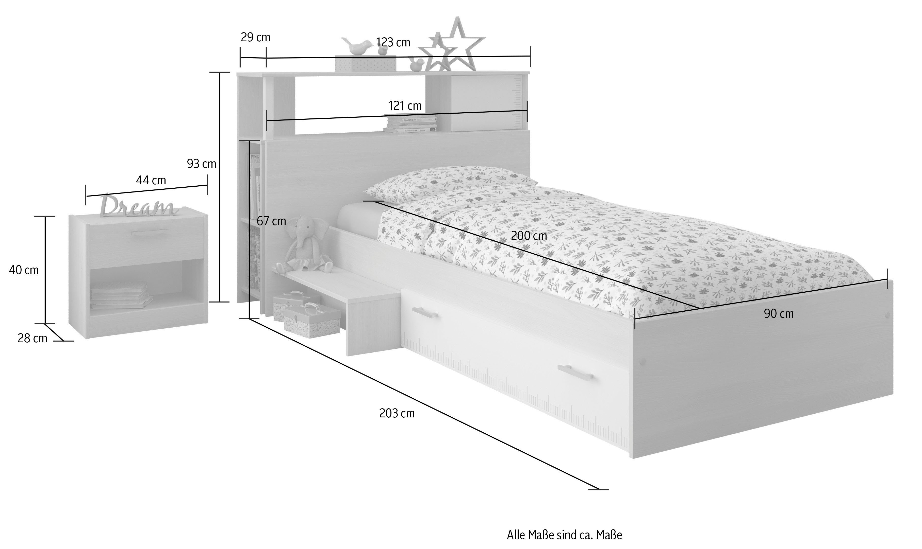 Parisot Jugendzimmer-Set Parisot Kinderimmer Charly 17, (3-tlg)