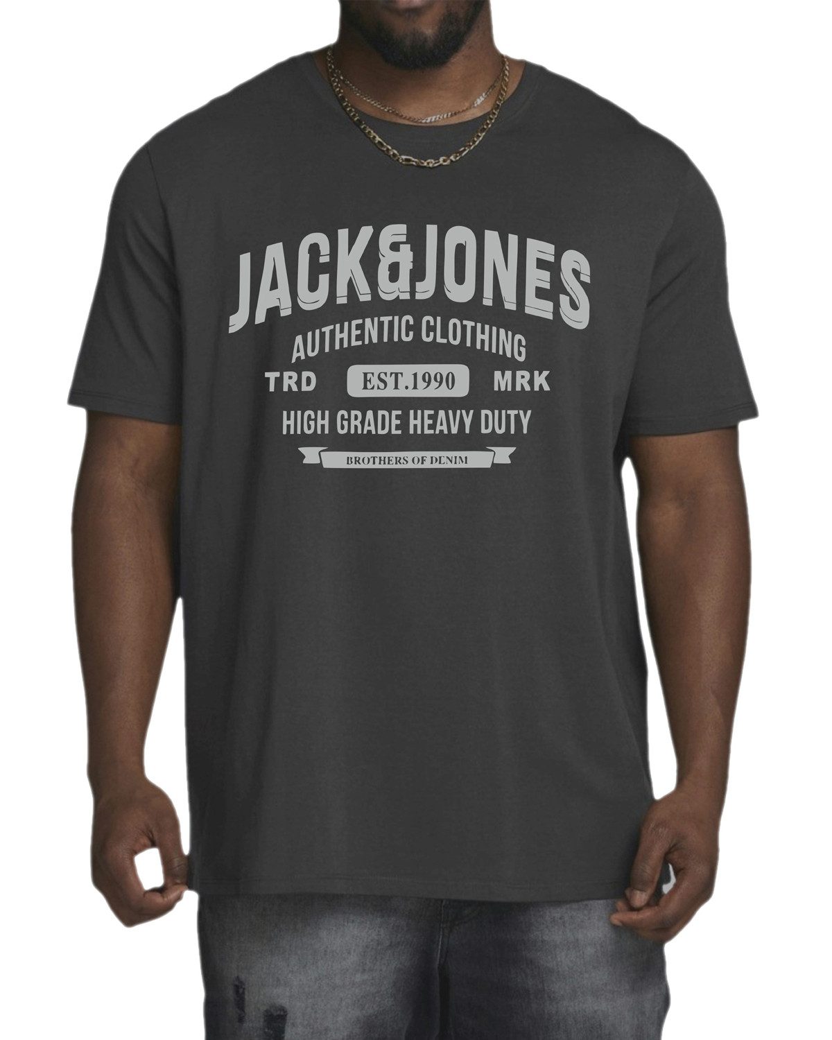 Jack & Jones PlusSize Print-Shirt (Spar-Set, 3er-Pack) Big Size Shirt Übergrößen Shirt