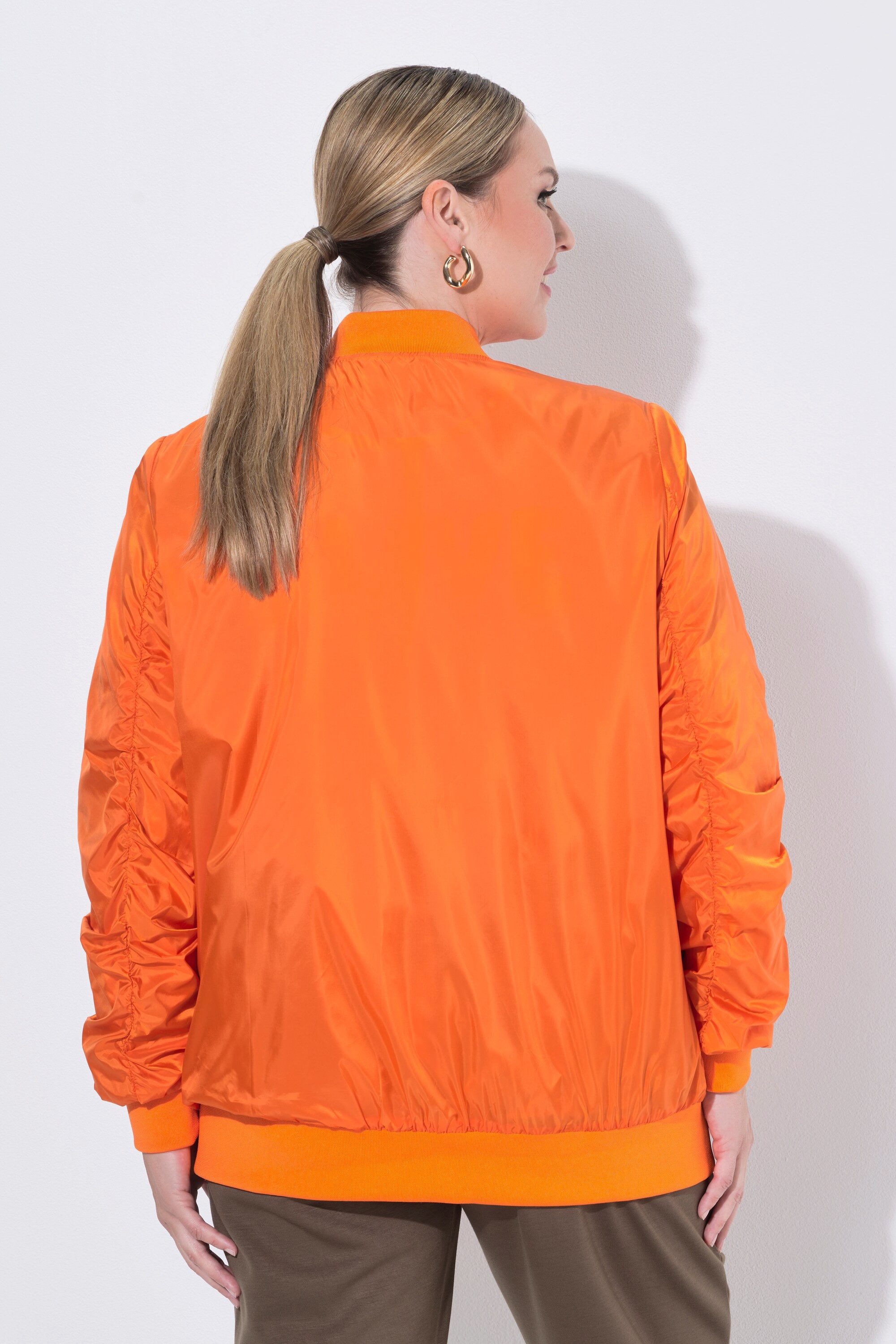 MIAMODA Kurzjacke Blouson Relaxed Fit geraffter Langarm