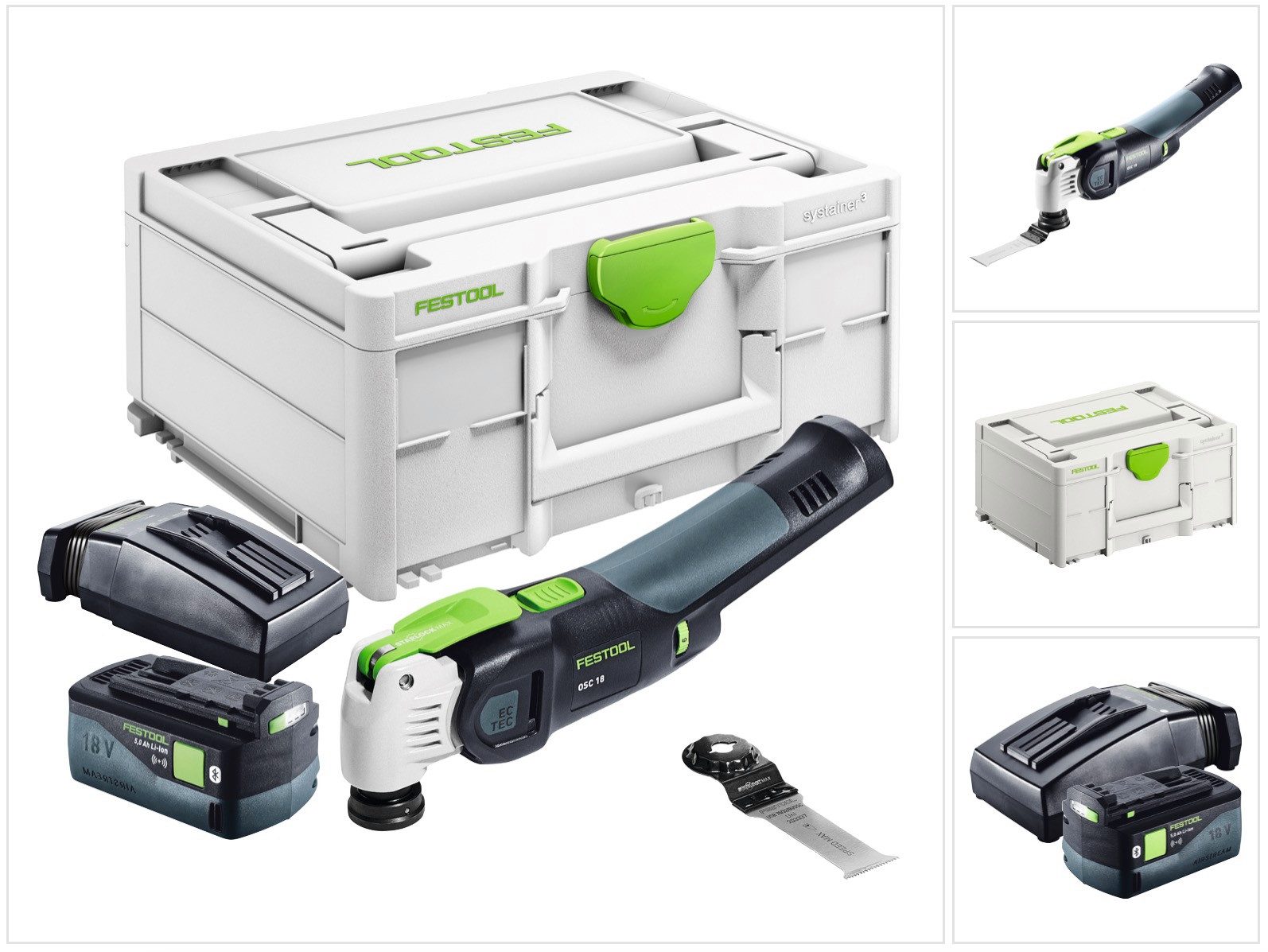 FESTOOL Akku-Multifunktionswerkzeug VECTURO OSC 18 E-Basic Akku Oszillierer 18 V Starlock Max Brushless +