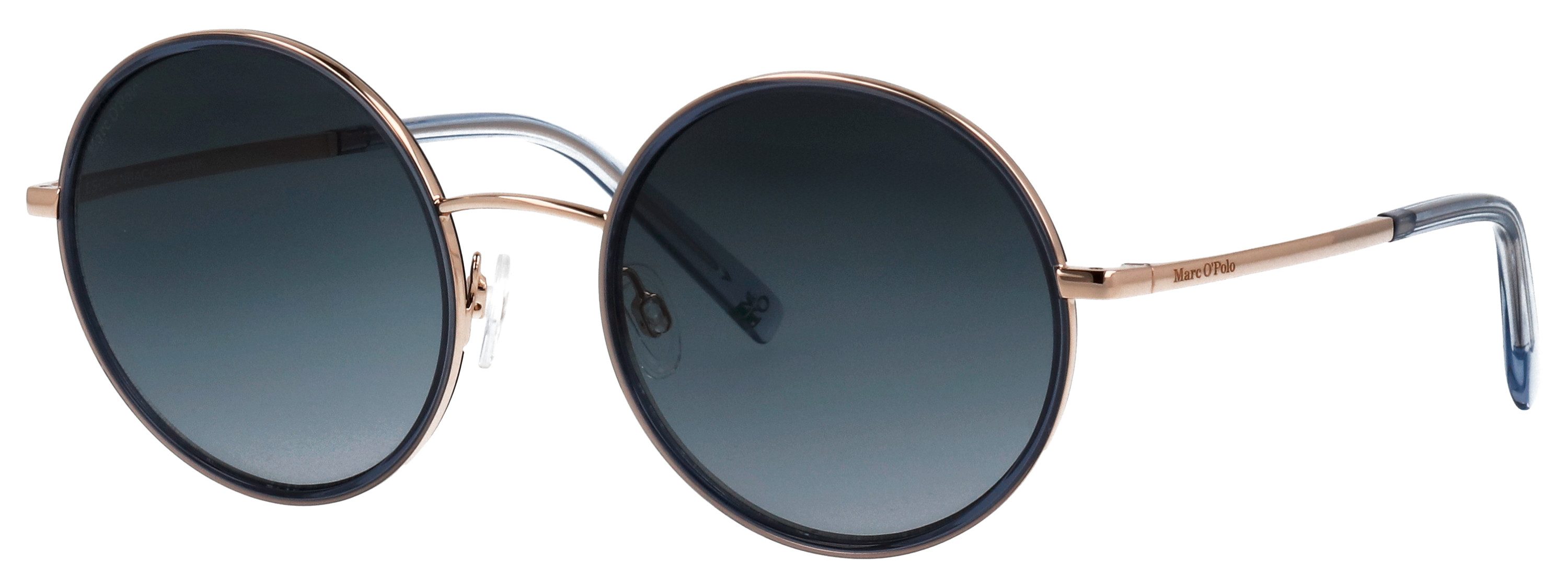 Marc O'Polo Sonnenbrille Modell 508001 Form Rund, Logoschriftzug auf Bügel, Kombifassung