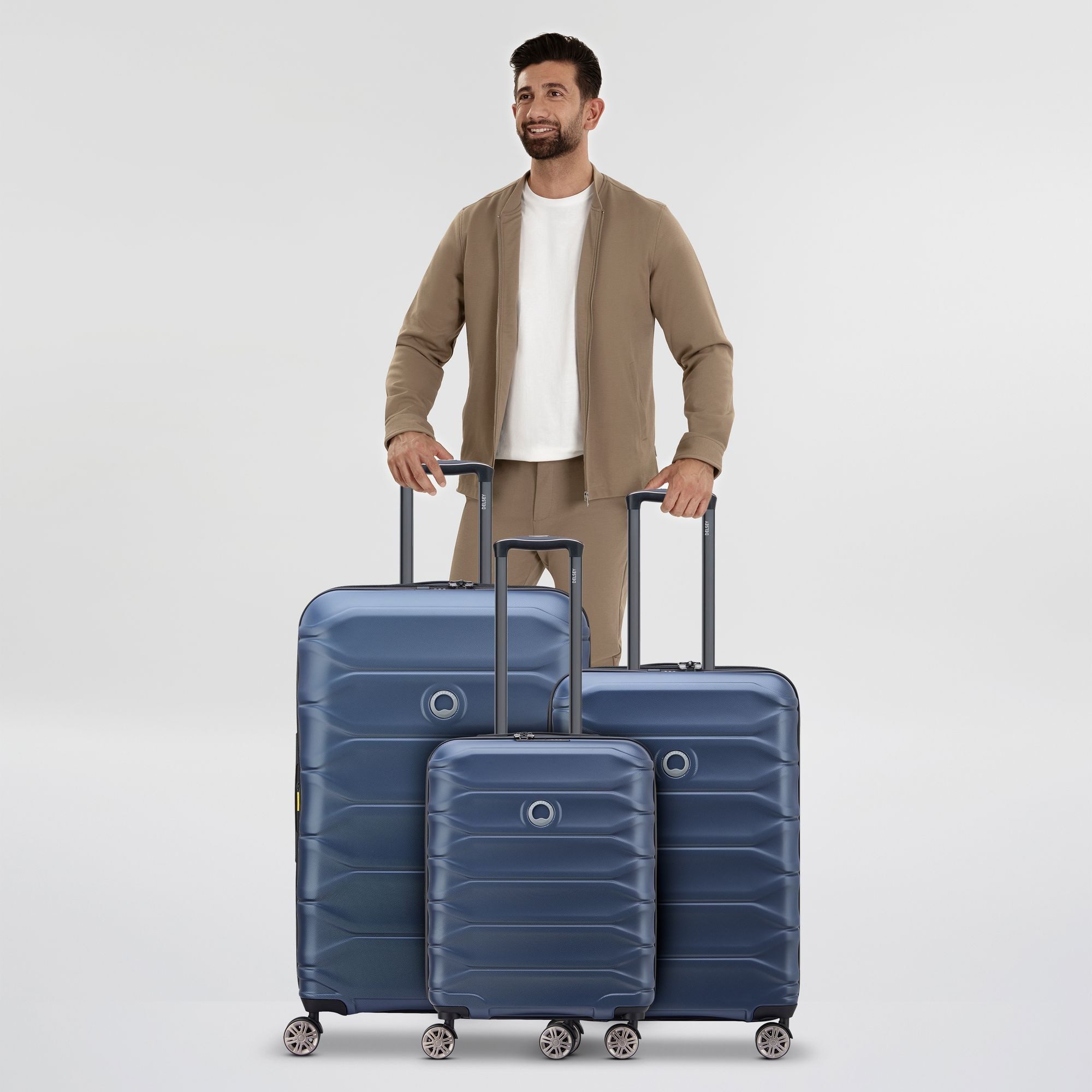 Delsey Paris Trolleyset Meteor, 4 Rollen, (3-teilig, 3 tlg), Polycarbonat günstig online kaufen