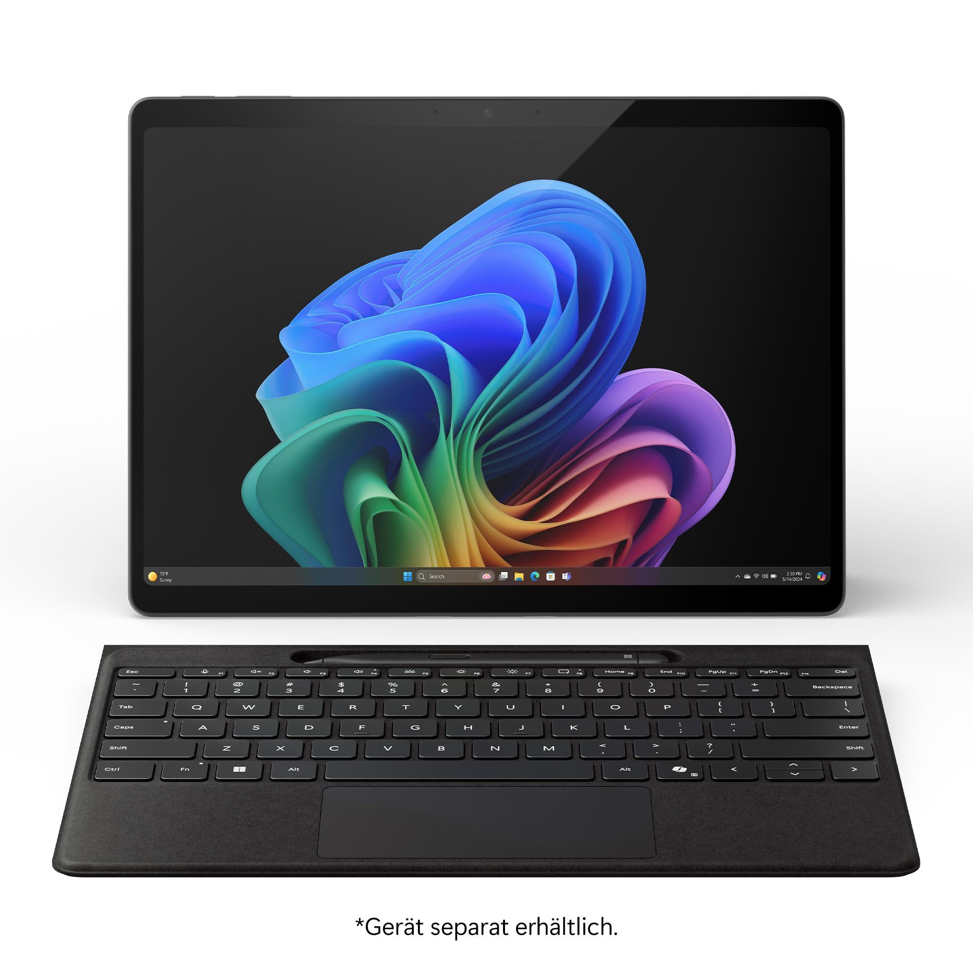 Microsoft ZQZ-00006 Tastatur (2-in-1 Alcantara® Keyboard für Surface Pro)