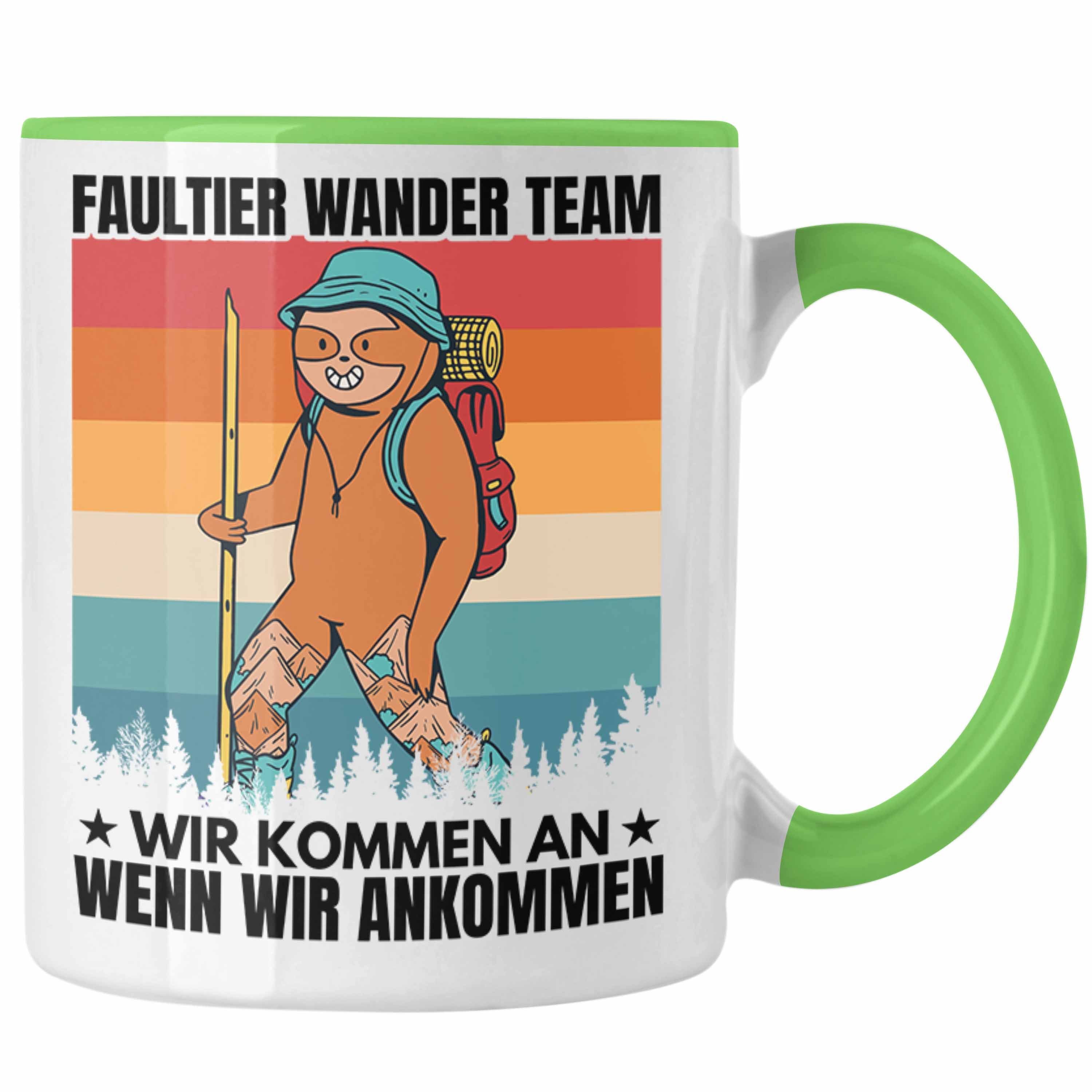 Trendation Tasse Trendation - Faultier Tasse Geschenk Faultier Wander Team Gessch Wander Geschenke Grün