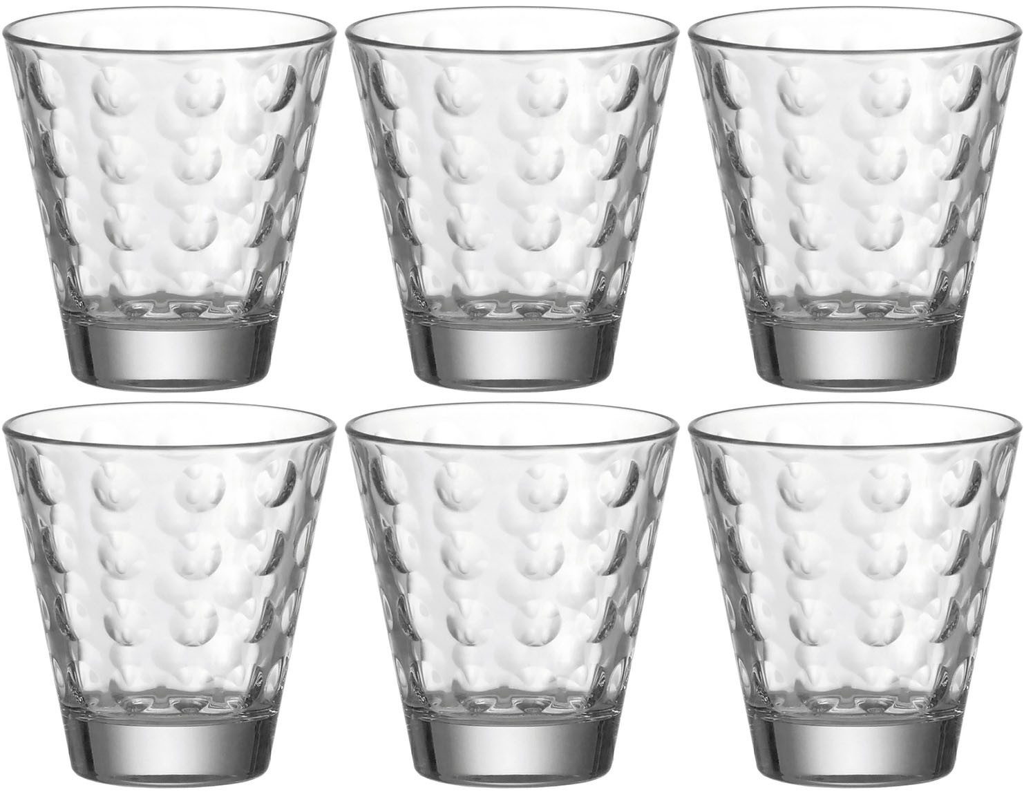 LEONARDO Gläser-Set OPTIC, Glas, 215 ml, 6-teilig