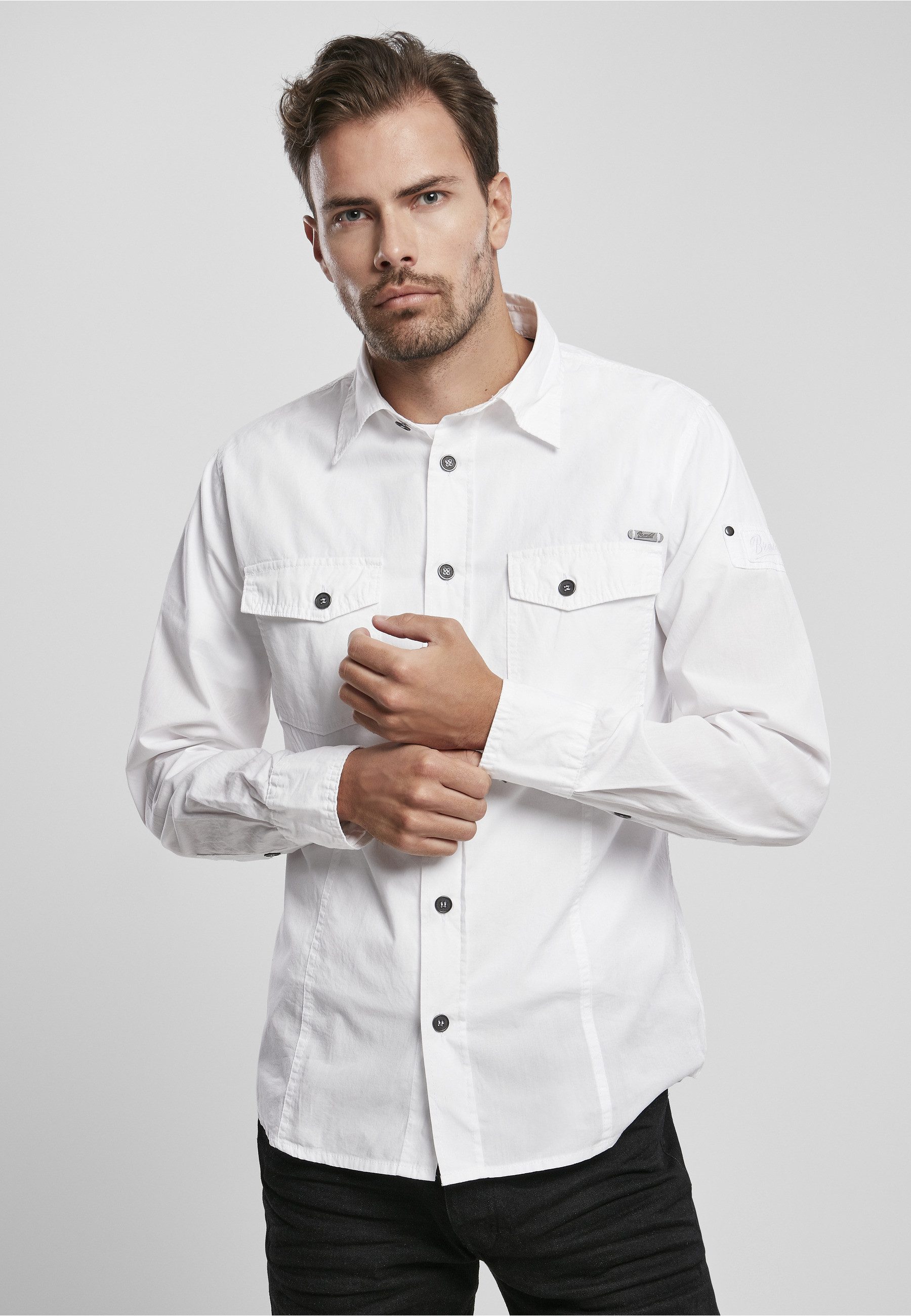 Brandit Langarmhemd Brandit Herren Slim Worker Shirt (1-tlg)