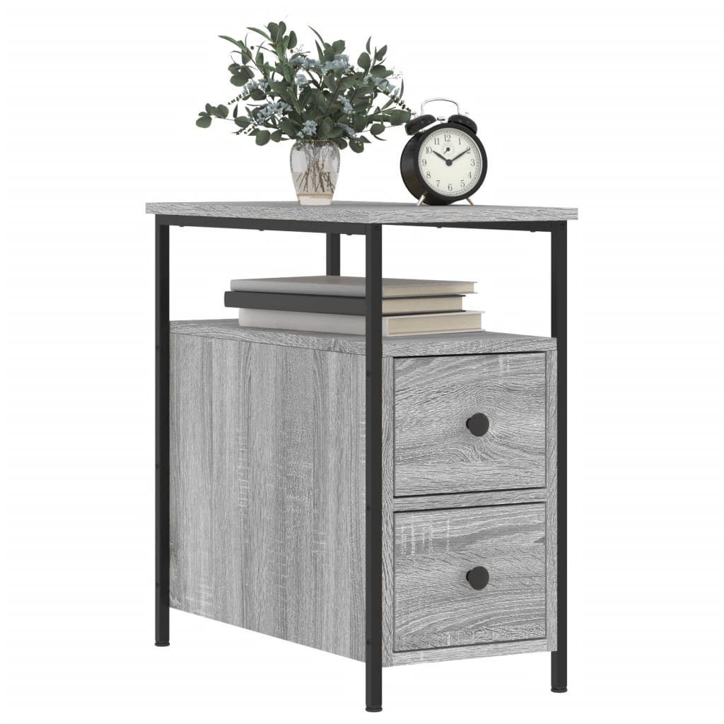 vidaXL Nachttisch Nachttisch Grau Sonoma-Eiche 30x60x60 günstig online kaufen