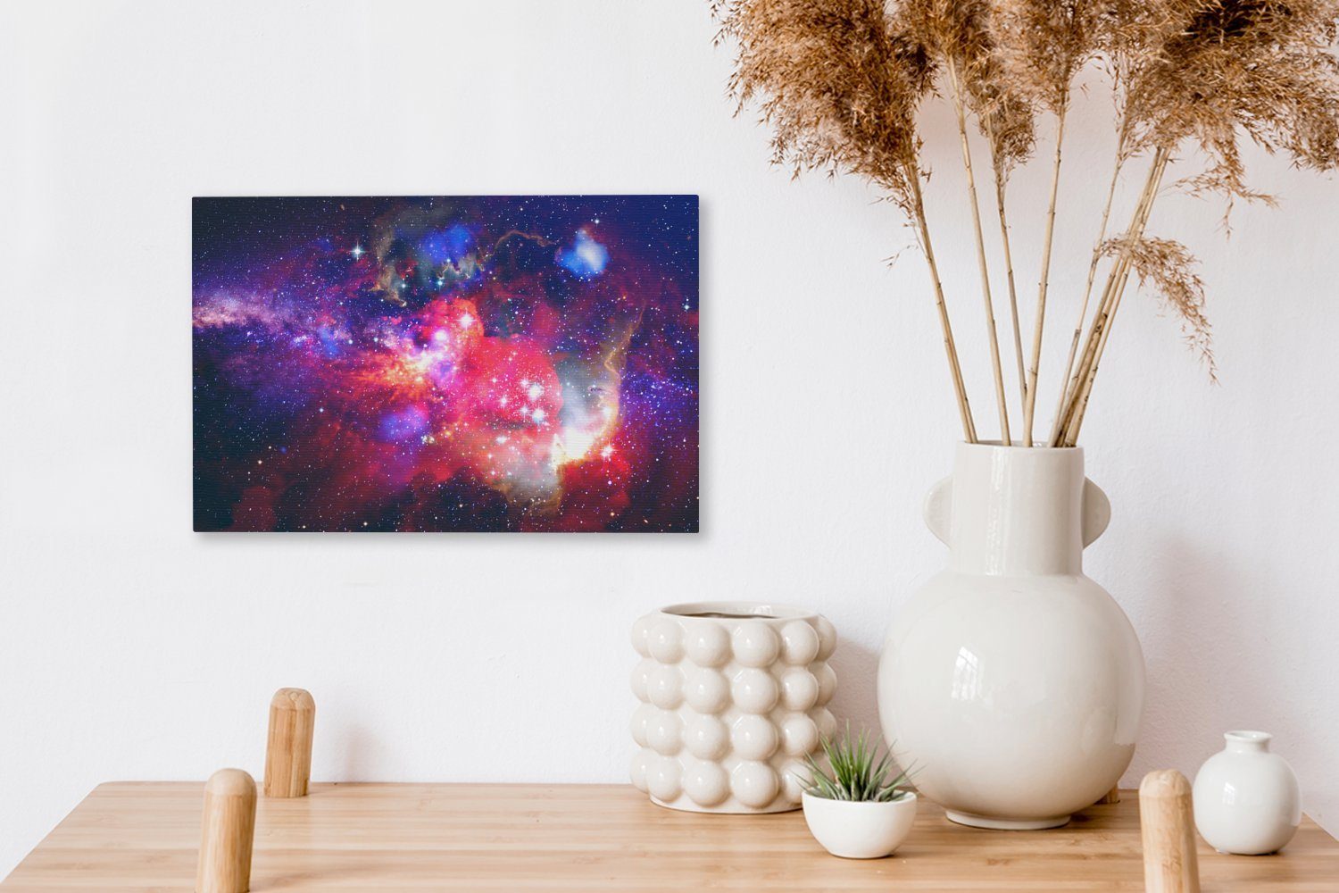 OneMillionCanvasses® Leinwandbild Universum - Farben Weltraum, St), - Wanddeko, Aufhängefertig, 30x20 cm Leinwandbilder, Wandbild (1