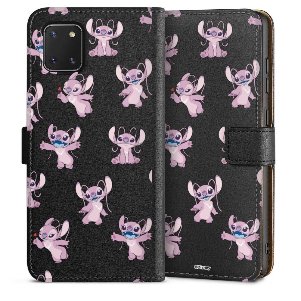 DeinDesign Handyhülle Lilo & Stitch Engel Disney Angel Faces Pattern Transparent, Samsung Galaxy Note 10 lite Hülle Flip Case Klapphülle