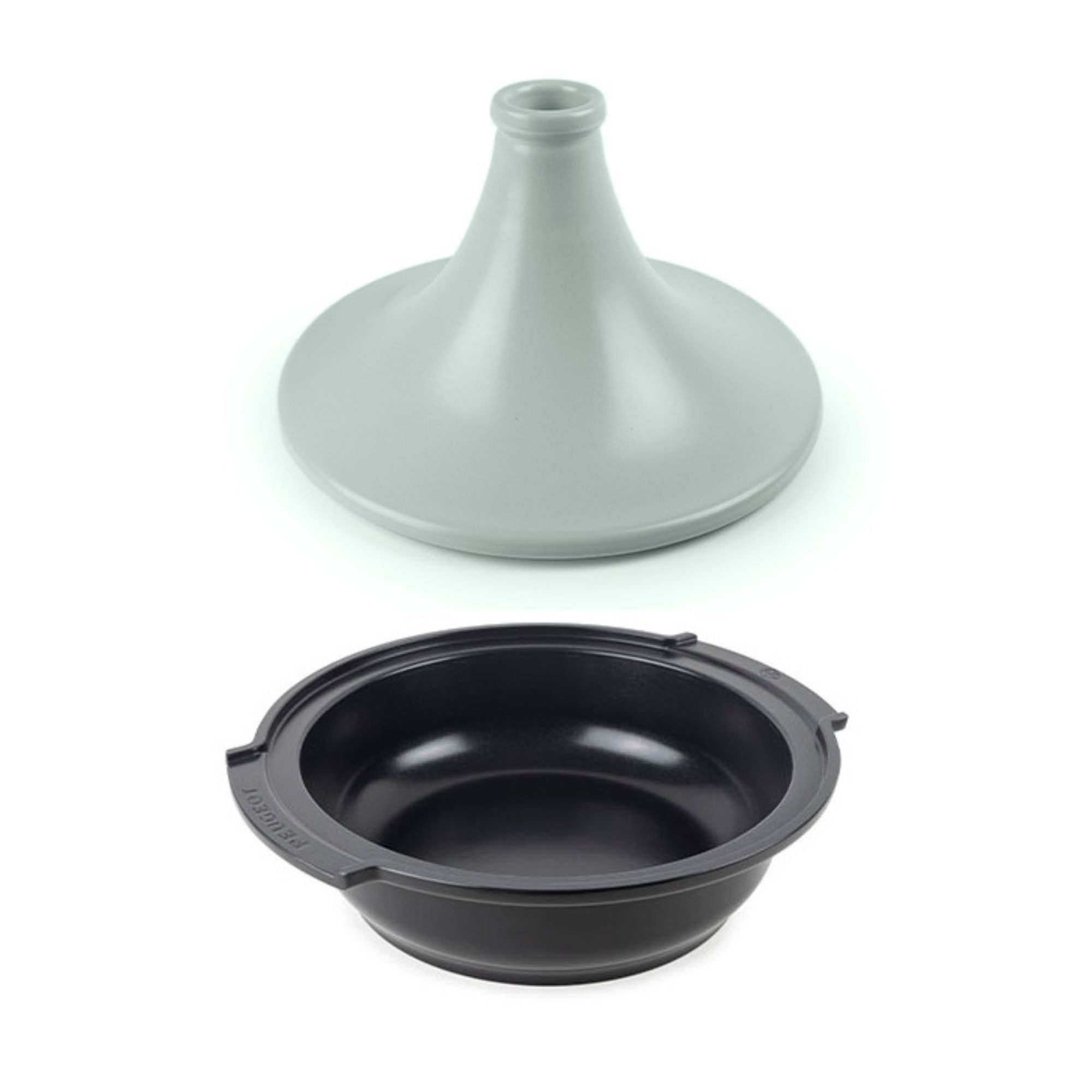 PEUGEOT Auflaufform Tagine ATLAS 30cm Salbeigrün Dampfgarer Aluminium Keramikdeckel