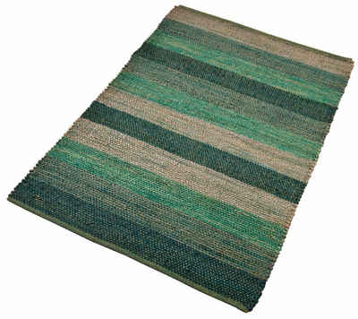 Teppich Hanf Stripe, Home affaire, rechteckig, Höhe: 5 mm, Wohnzimmer