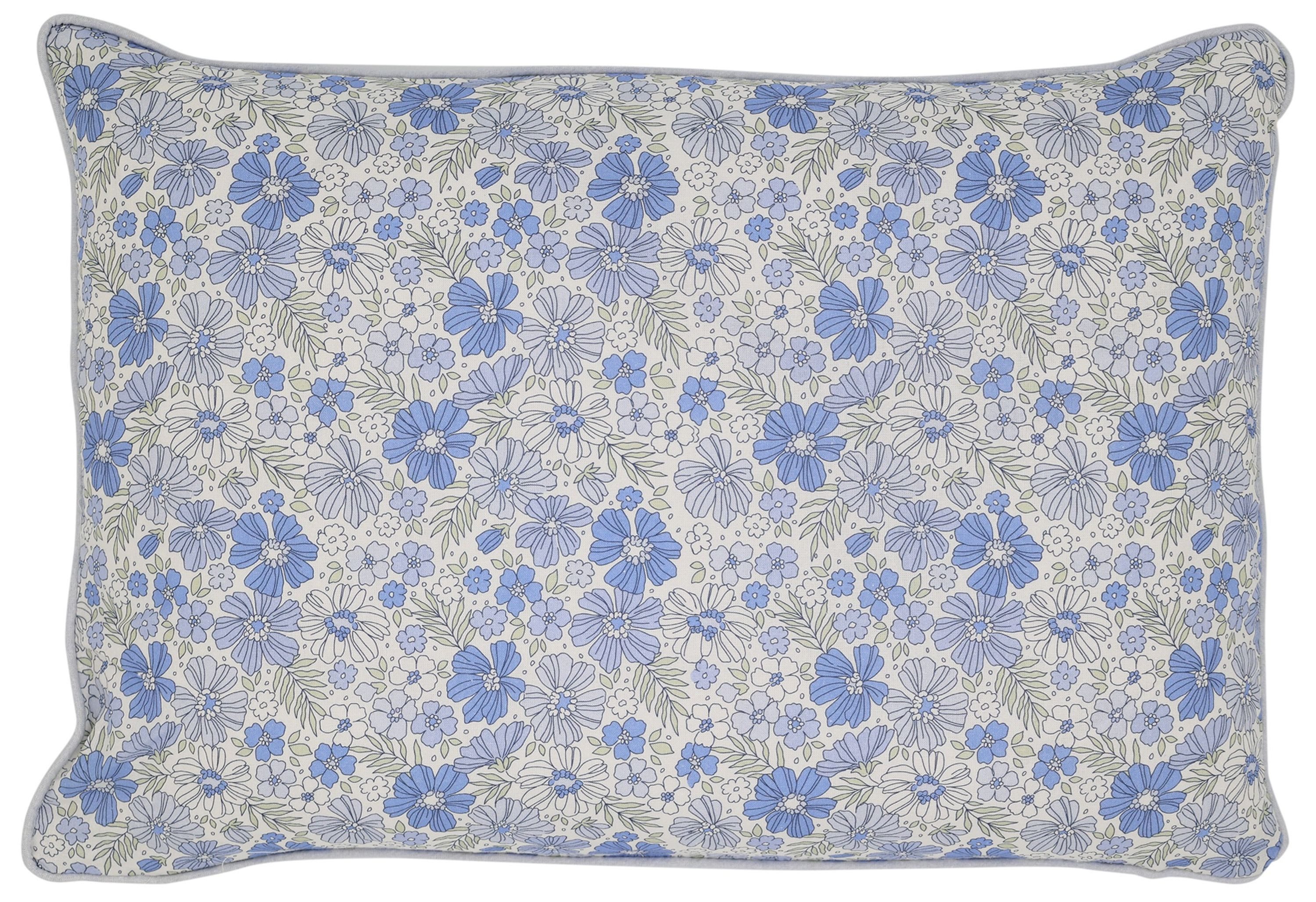Chic Antique Kissenbezug Chic Antique - Kissenbezug Kissenhülle L50xB35cm Blumenmuster Blau