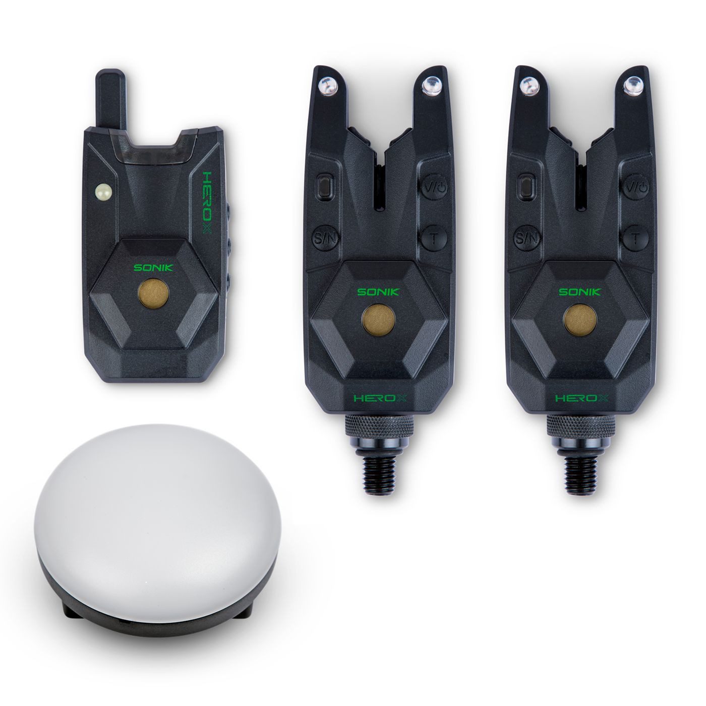 Sonik elektronischer Bissanzeiger Sonik Herox Bite Alarm Set 2+1+BL (RB) - Bissanzeiger Set