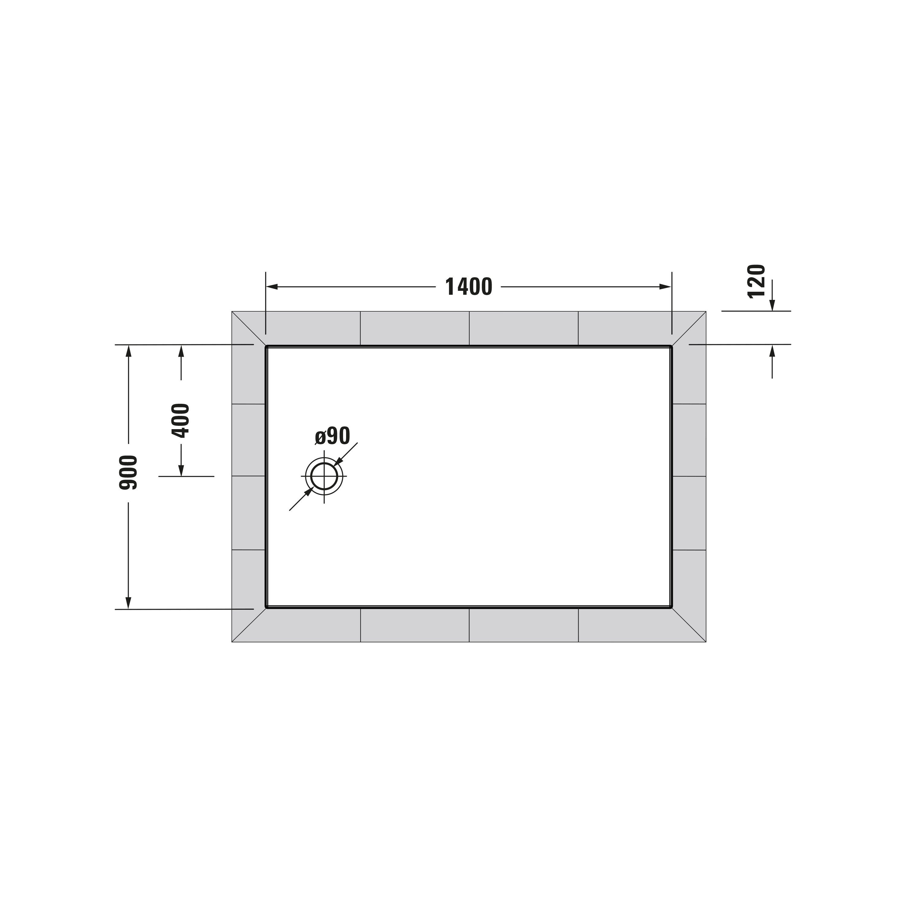 Duravit Duschwanne Tempano, rechteckig