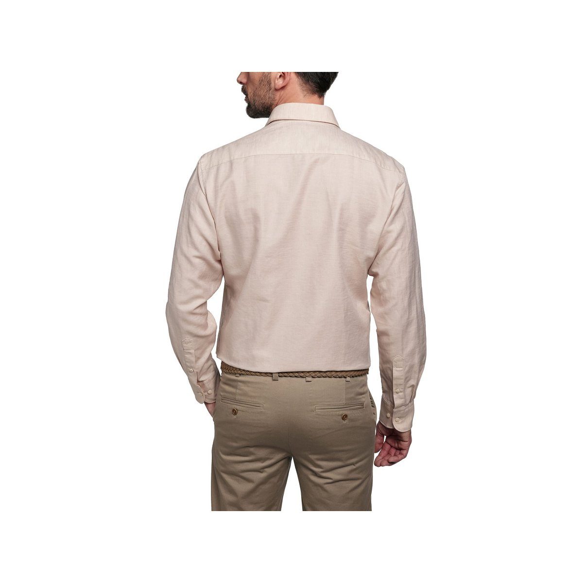 beige (1-tlg) Langarmhemd Eterna