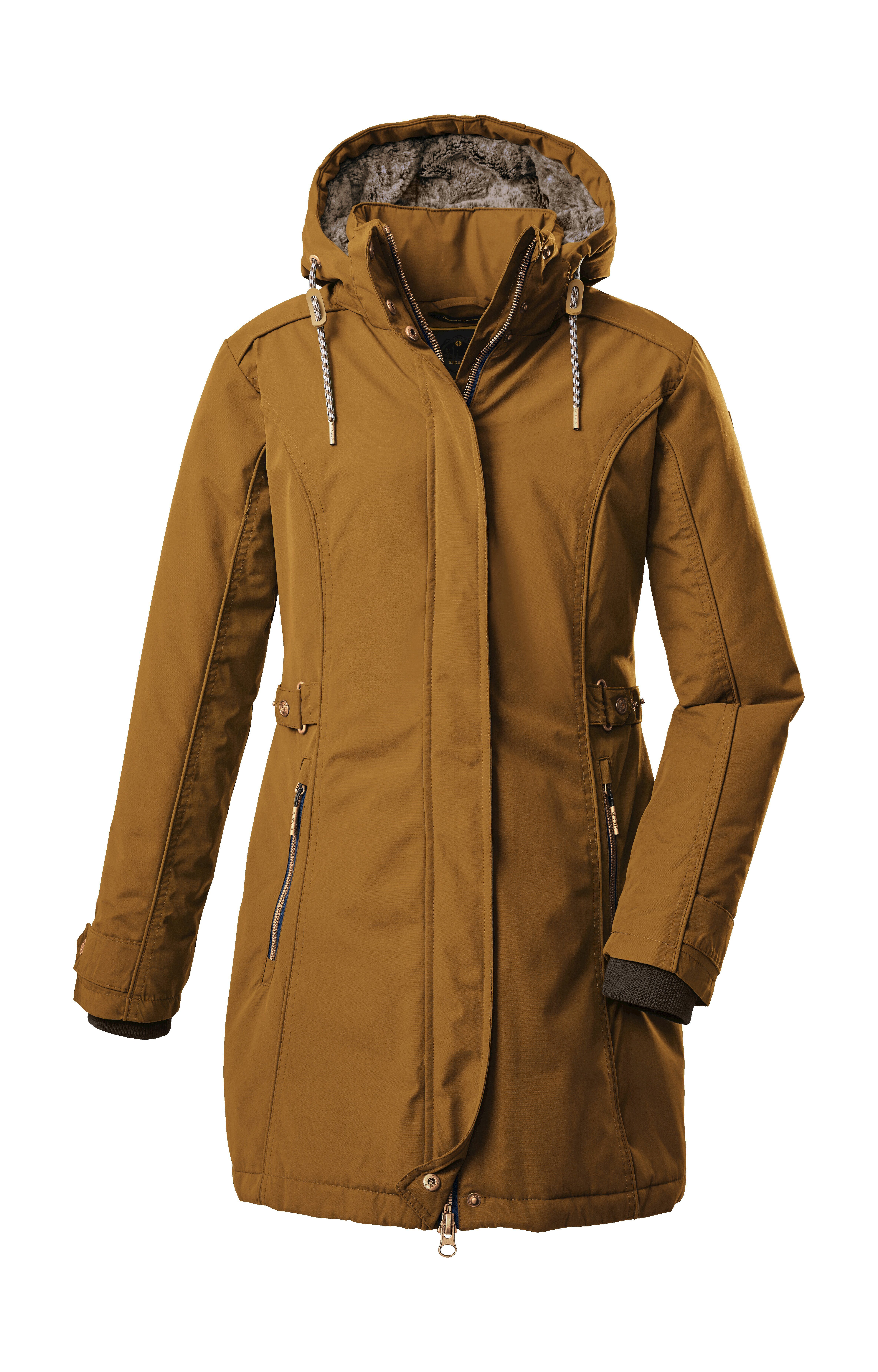 G.I.G.A. DX Damen Parka Mit Abknöpfbarer Kapuze - Woll-Hybrid Mantel Für Alltag Und Outdoor