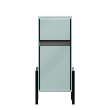 ebuy24 Badezimmerspiegelschrank Matix Badschrank blau, grau.