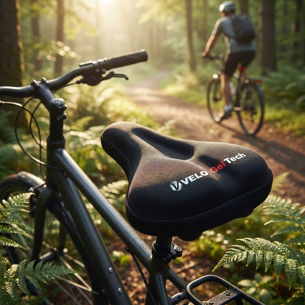 Velo Fahrradsattel VELO, Sattelüberzug, Gel, breite Ausführung, MTB-/Touringsättel, Maße