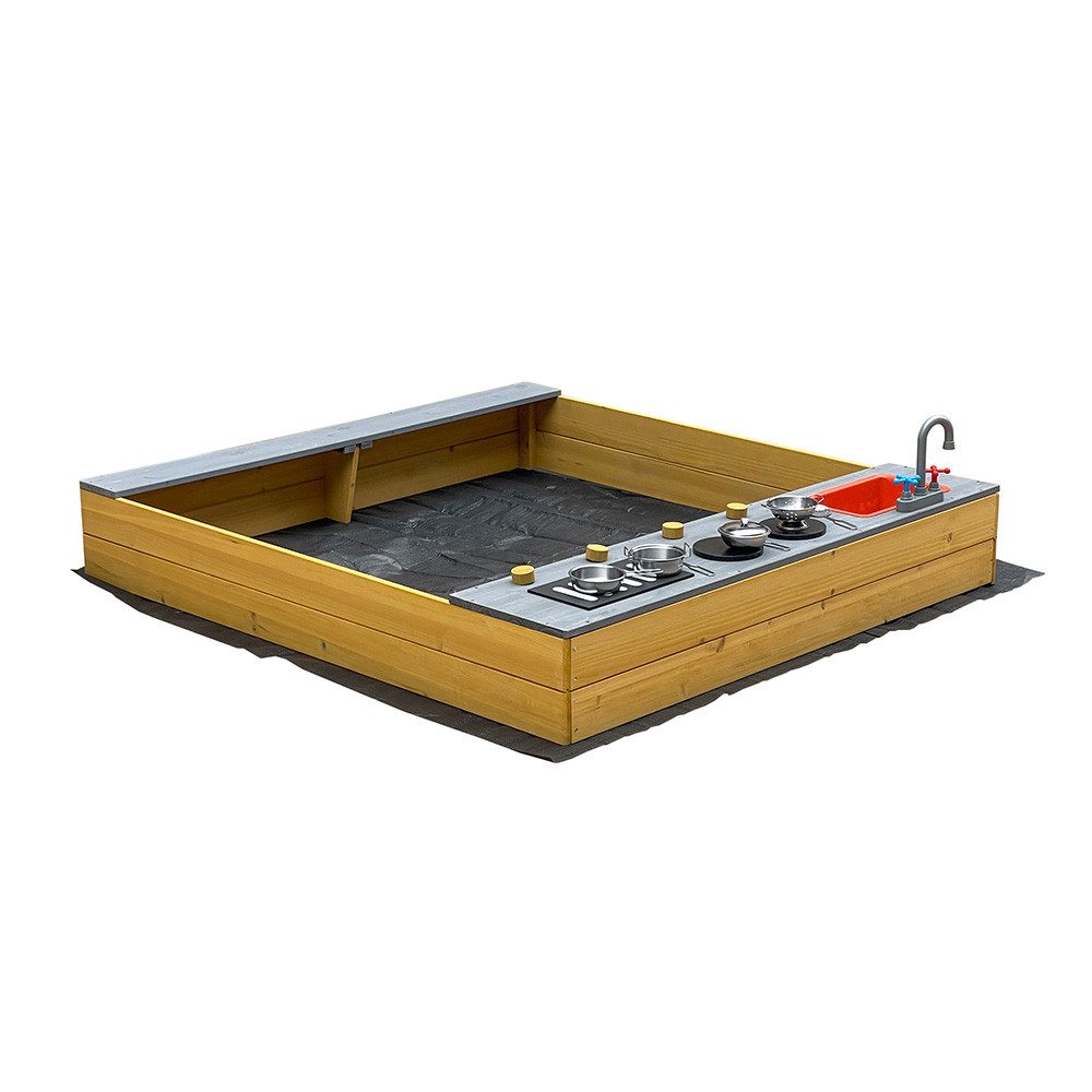 HOME DELUXE Sandkasten mit Spielküchenzeile COOKY,  125 x 135 x 20 cm, Spie günstig online kaufen