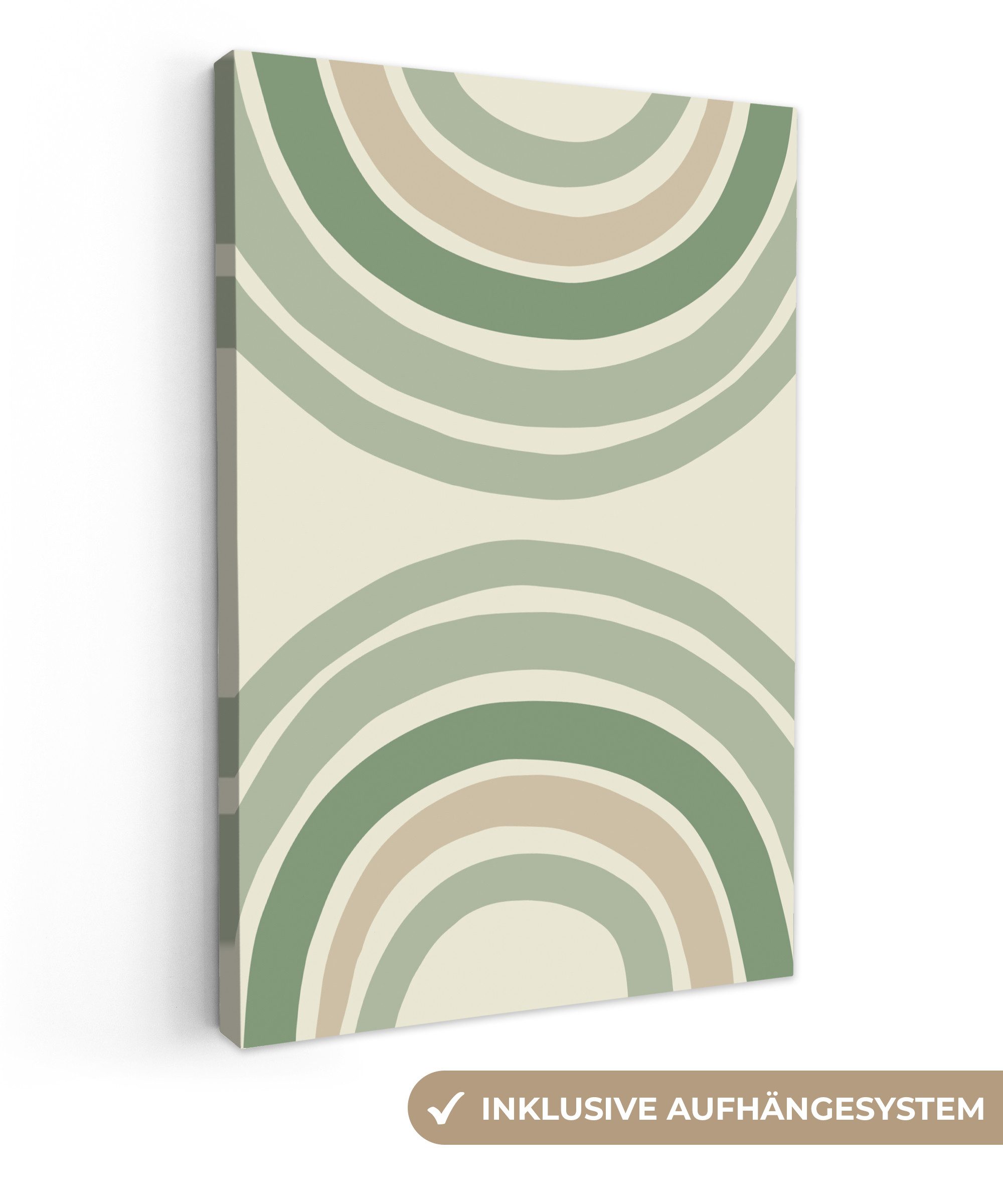 OneMillionCanvasses® Leinwandbild Kreise - Grün - günstig online kaufen