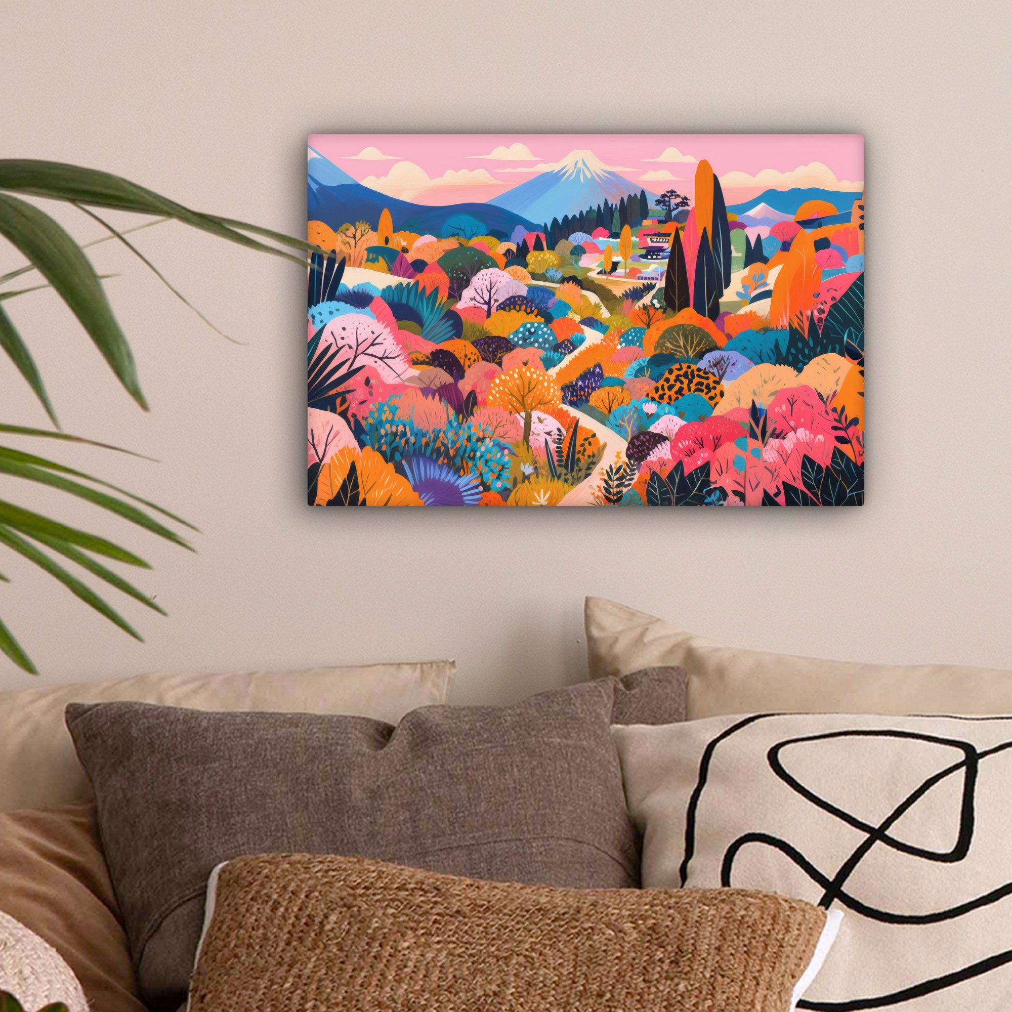 OneMillionCanvasses® Leinwandbild Weißer Berggipfel - Modern günstig online kaufen