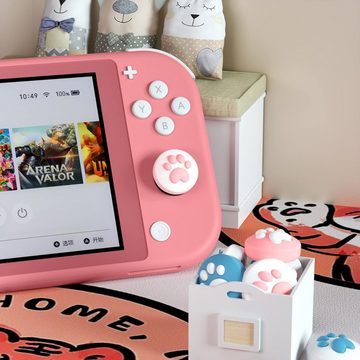 HYTIREBY Nintendo-Schutzhülle Cute Cat Paw Thumb Grip Caps für Nintendo Switch/OLED/Lite